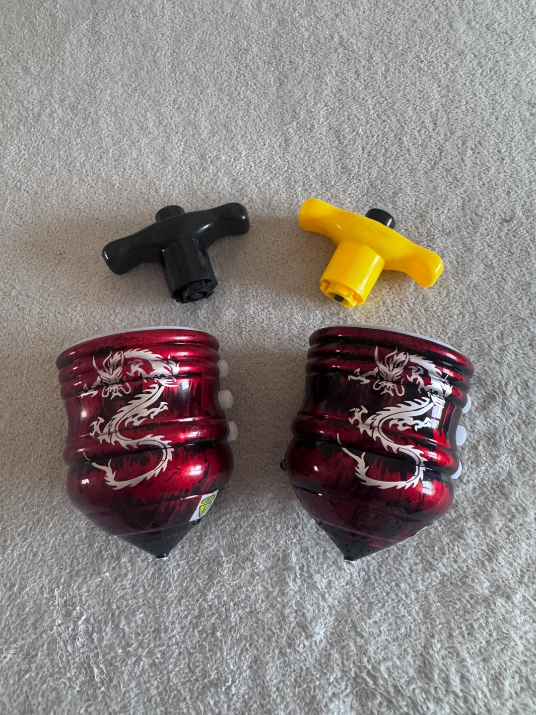 2x Dragon Spinning Tops with Launchers ( play music 🎶)