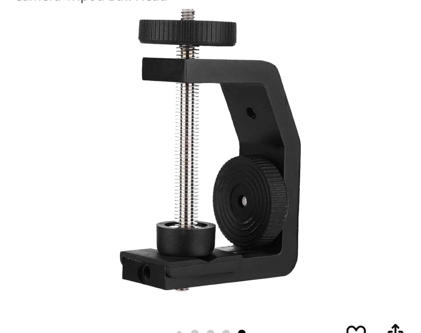 Black C Clamp Mount with Ball Head - photo 4