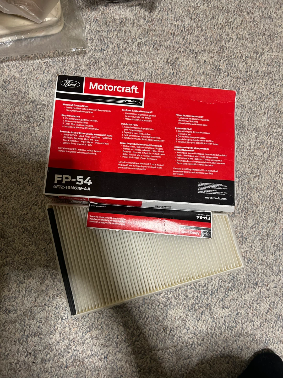 Motorcraft FP-54 Passenger Compartment Pollen Filter - photo 2