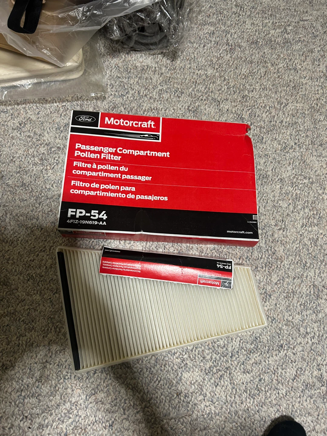 Motorcraft FP-54 Passenger Compartment Pollen Filter