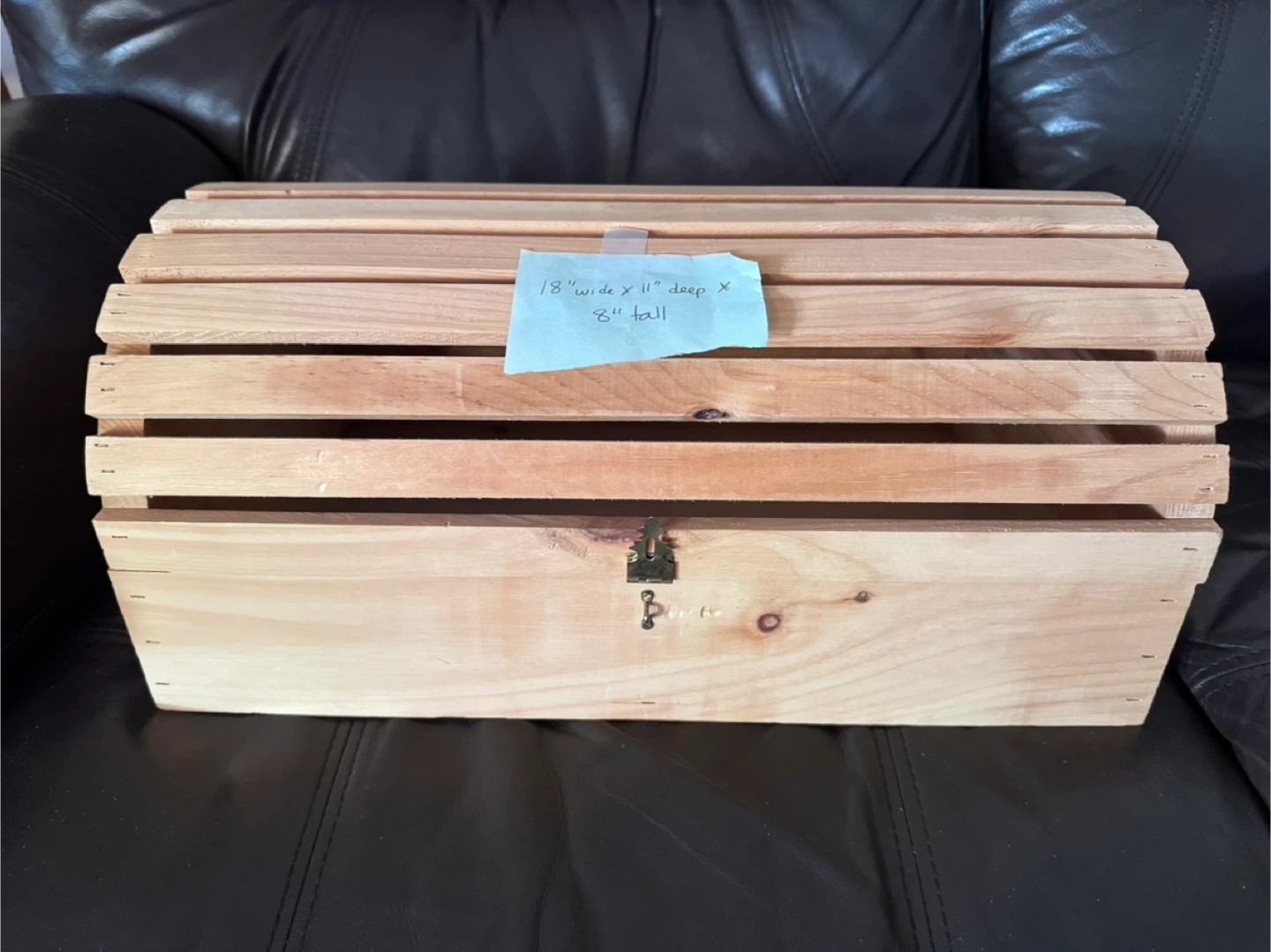 Wooden Crate Chest with Latch - photo 2