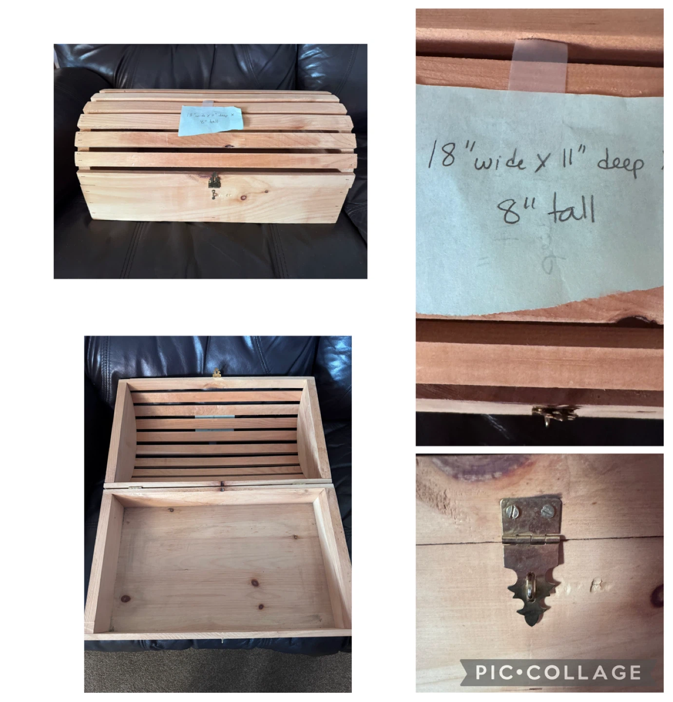 Wooden Crate Chest with Latch