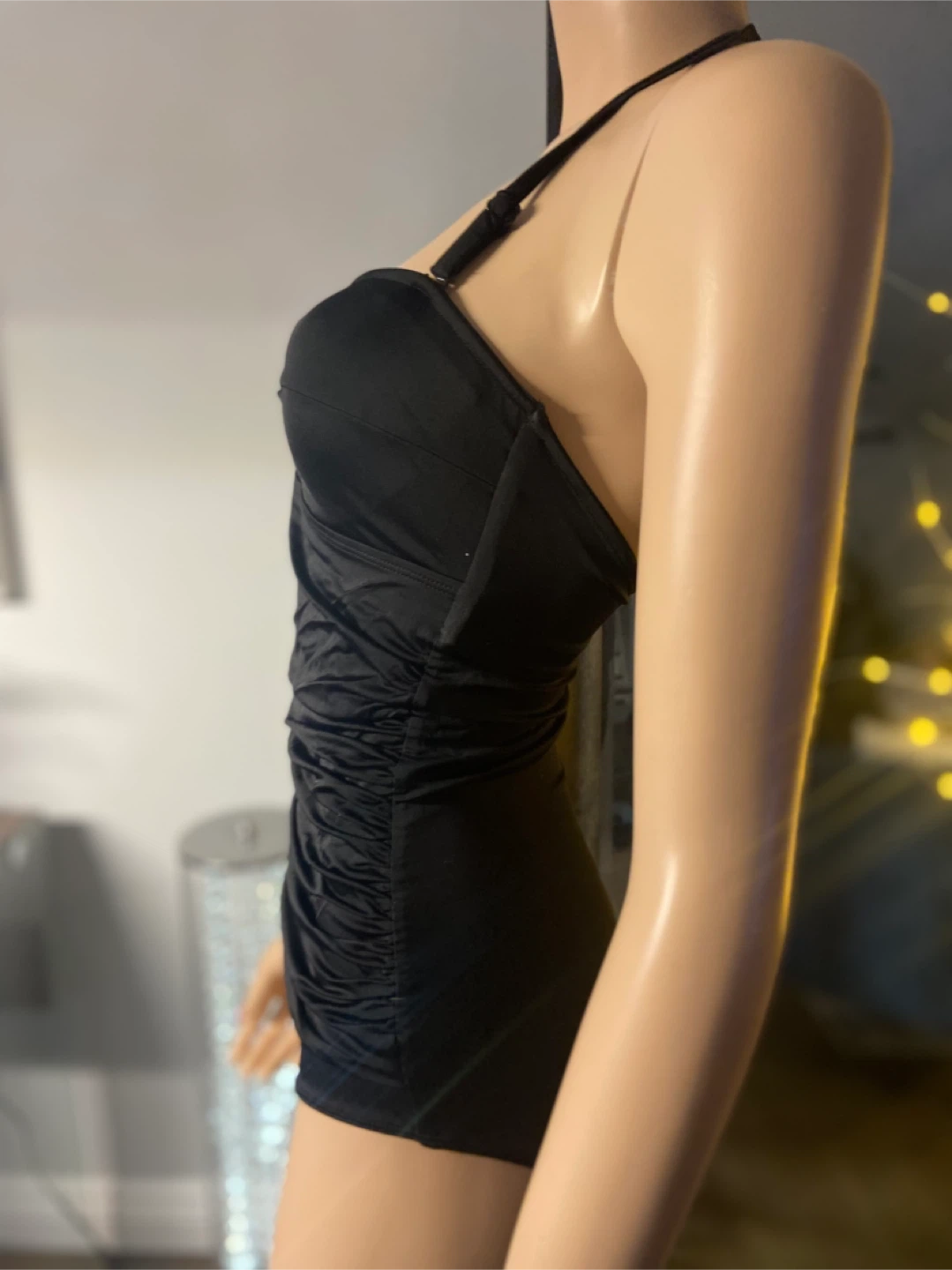 🏆️ NEW Joe Fresh Black Halterneck One-Piece Swimsuit Size XS 🏆️ - photo 3