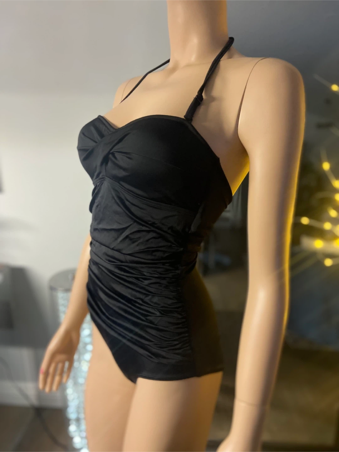 🏆️ NEW Joe Fresh Black Halterneck One-Piece Swimsuit Size XS 🏆️ - photo 2