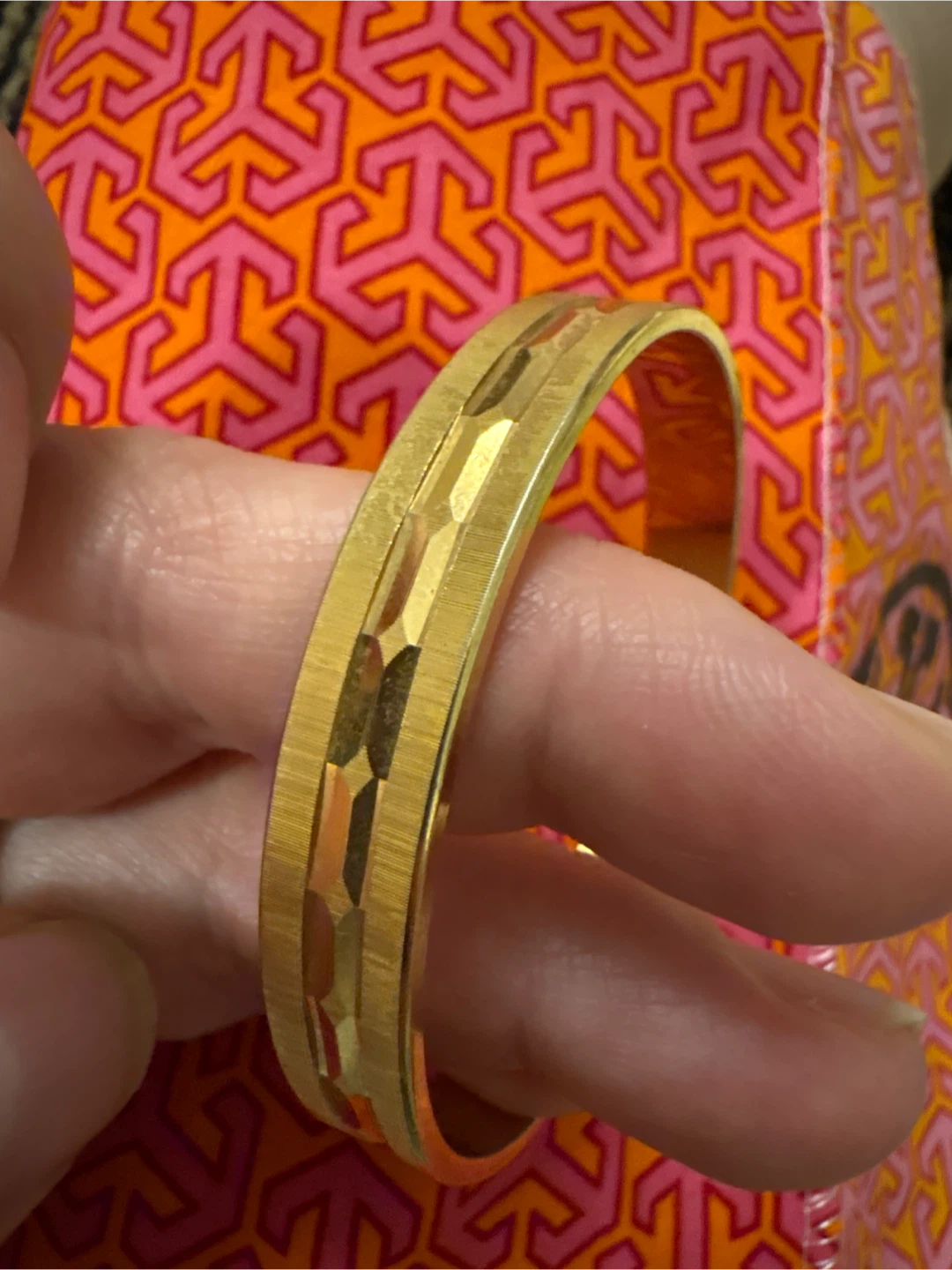 Vintage Monet M  Gold  Bangle Bracelet - photo 2