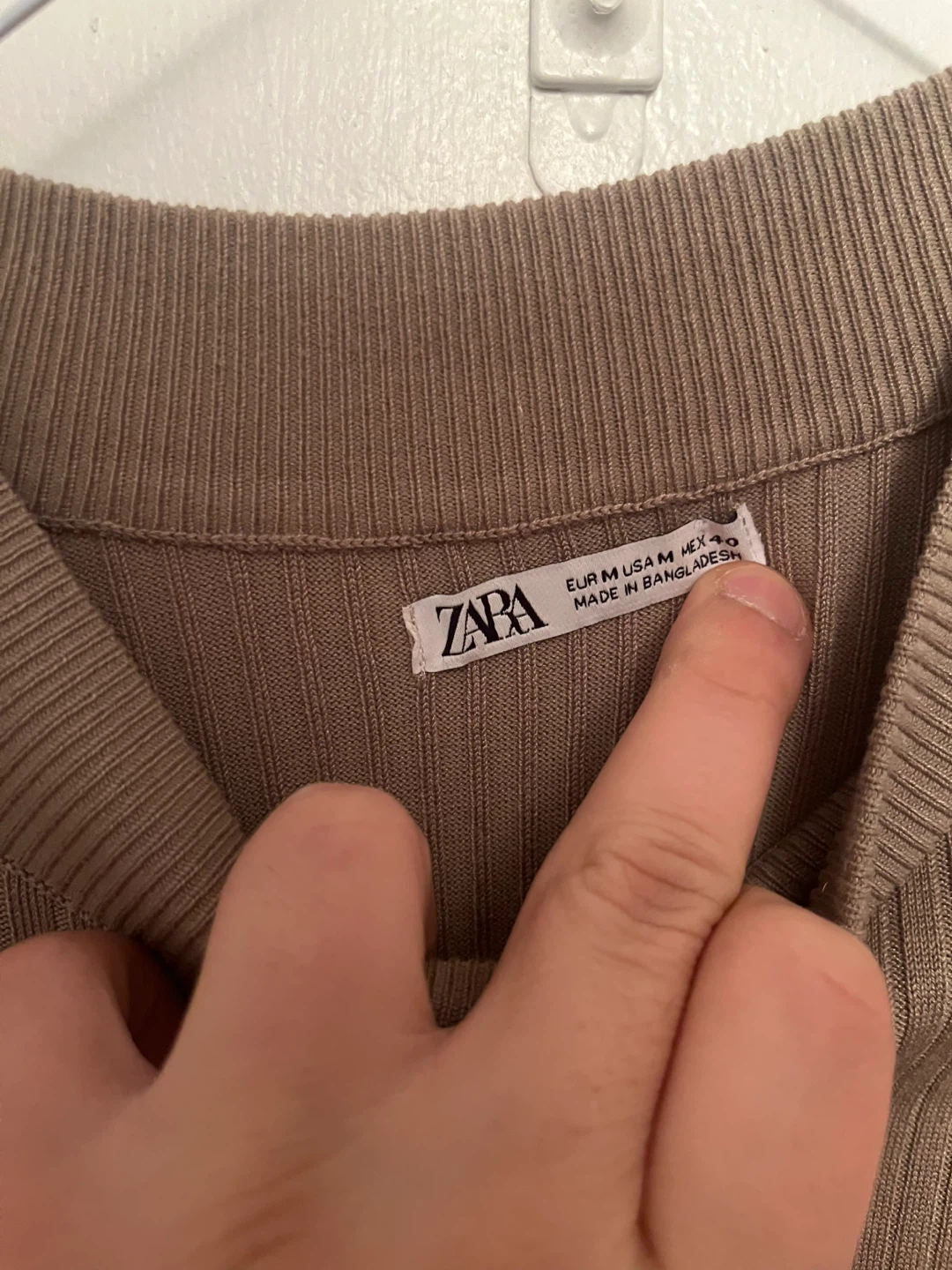 Zara Ribbed Knit Mock Neck Sweater - Medium