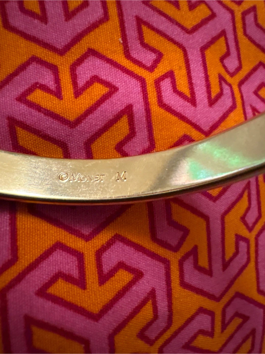 Vintage Monet Gold  Bangle Bracelet - photo 2
