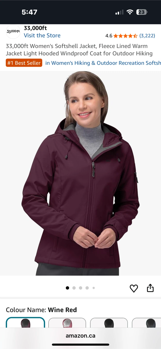 33,000ft Women's Softshell Jacket - Wine Red