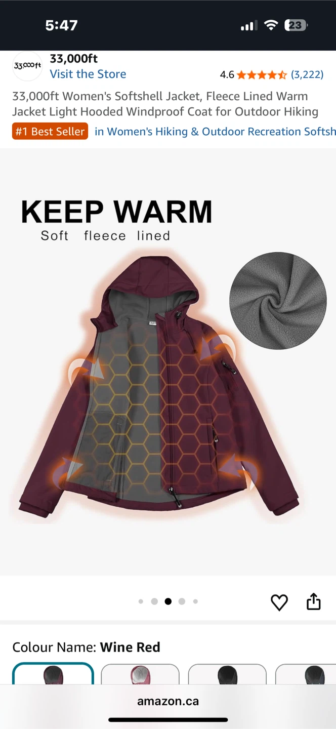 33,000ft Women's Softshell Jacket - Wine Red - photo 2