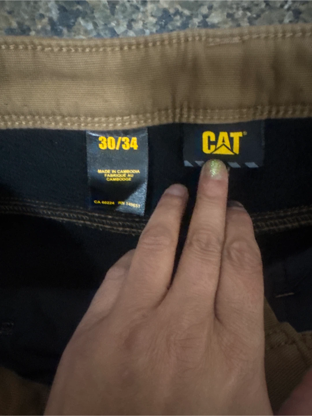 CAT Work Pants 30x34 with Fleece Lining