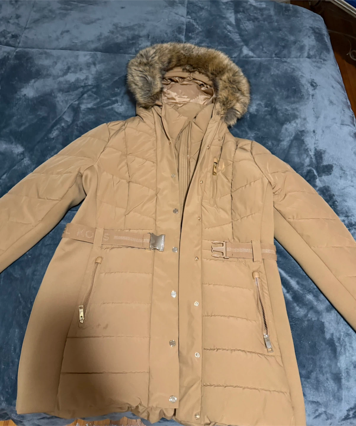 Michael Kors Women's Puffer Coat with Fur Hood - photo 3