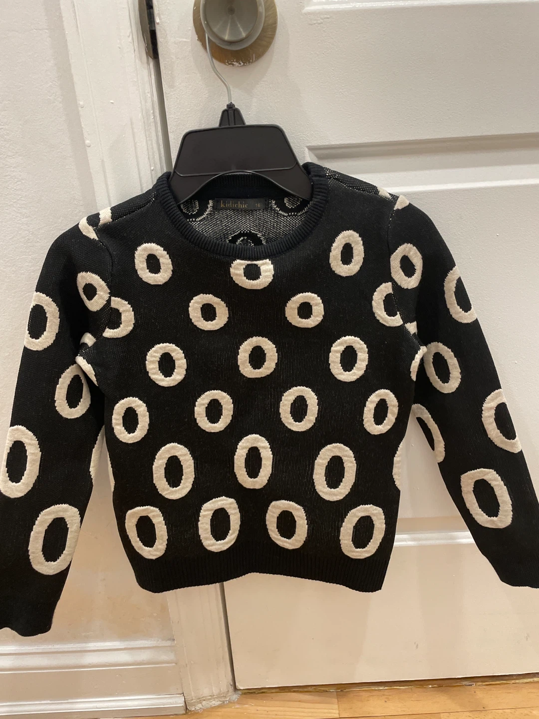 Kidkichic Black and White Circle Sweater