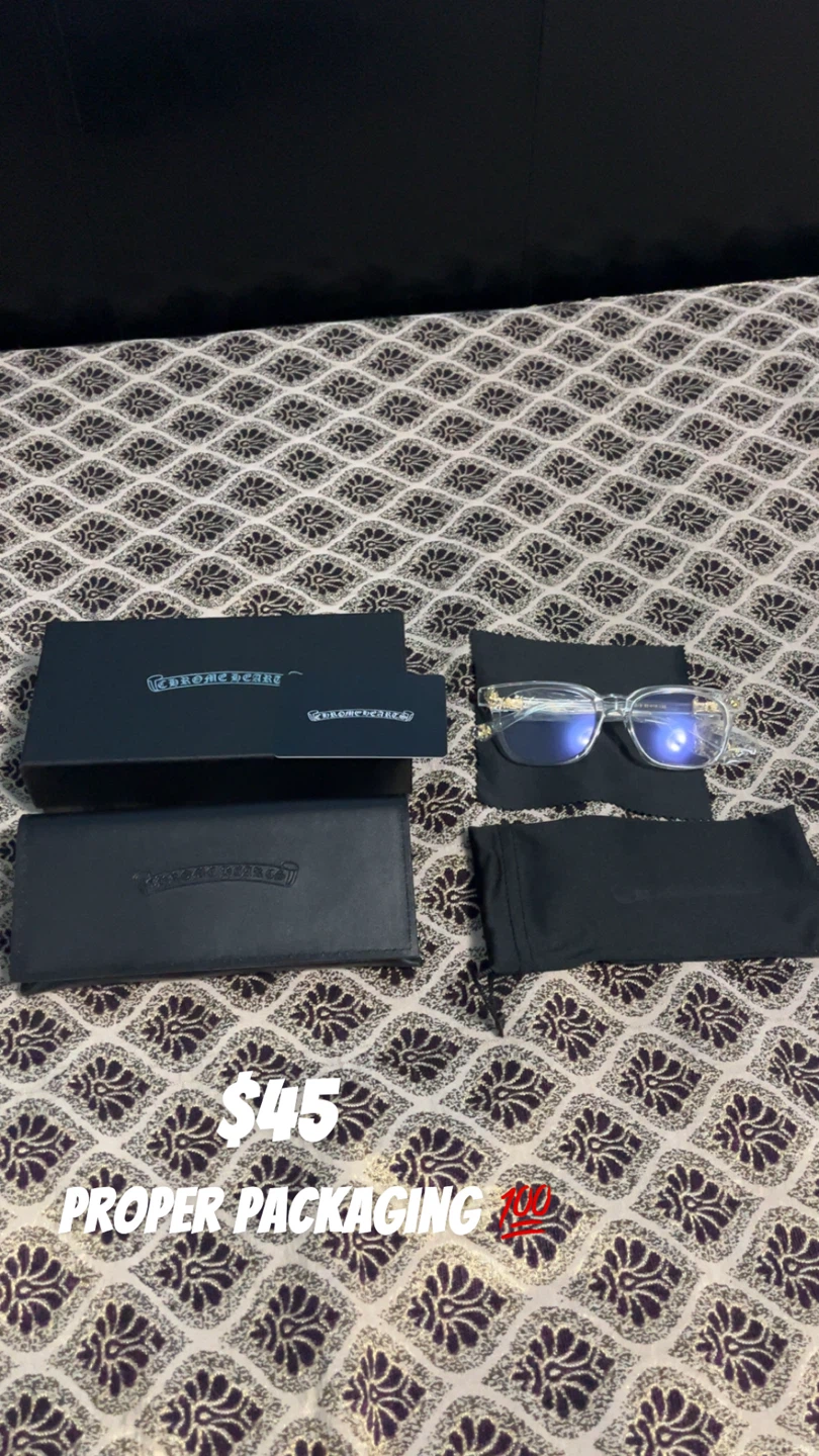 Chrome heart glasses