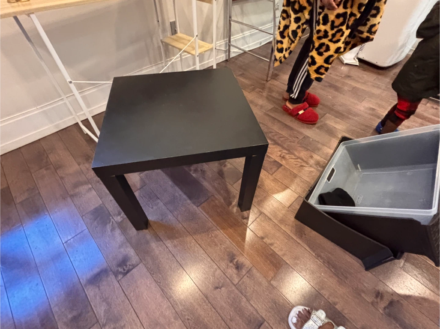 Black Square End Table