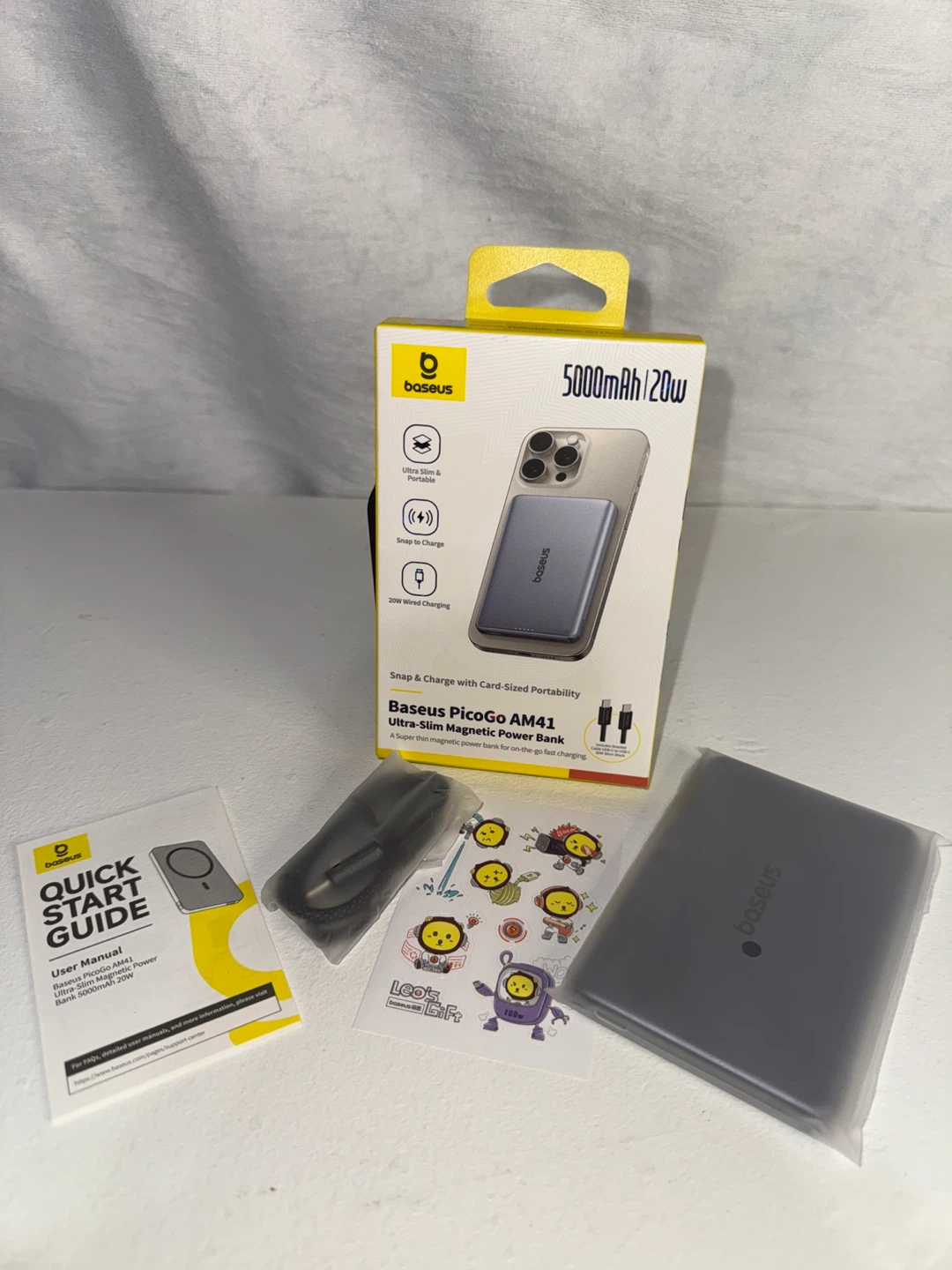 Baseus PicoGo AM41 5000mAh 20W Ultra-Slim Magnetic Power Bank - photo 2