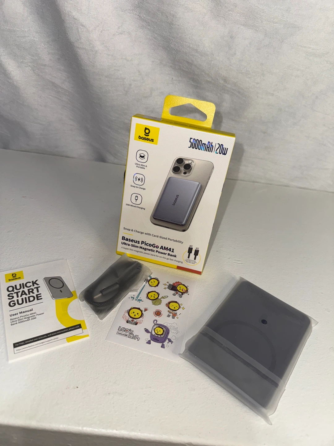Baseus PicoGo AM41 5000mAh 20W Ultra-Slim Magnetic Power Bank - photo 3