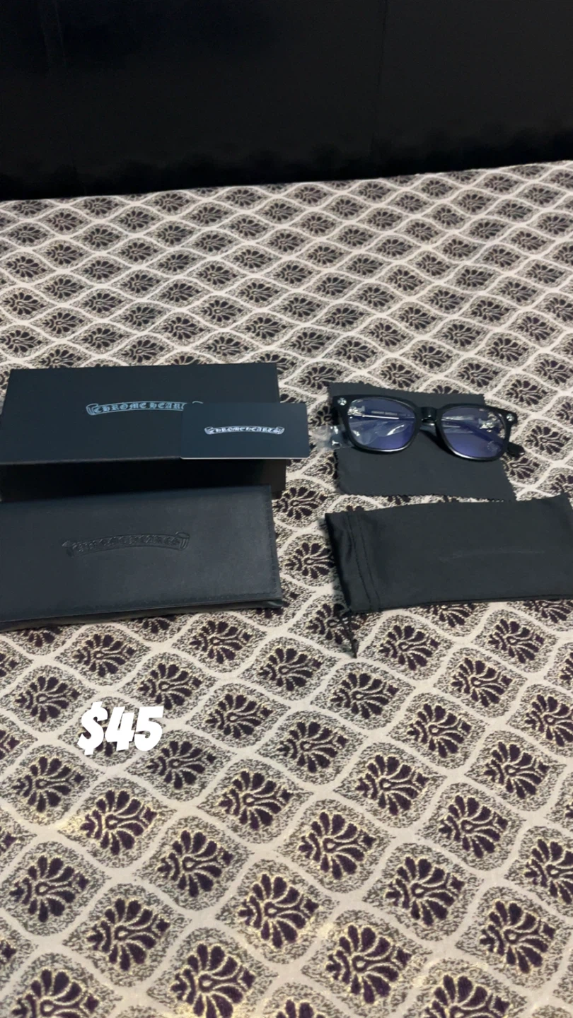 Chrome heart glasses