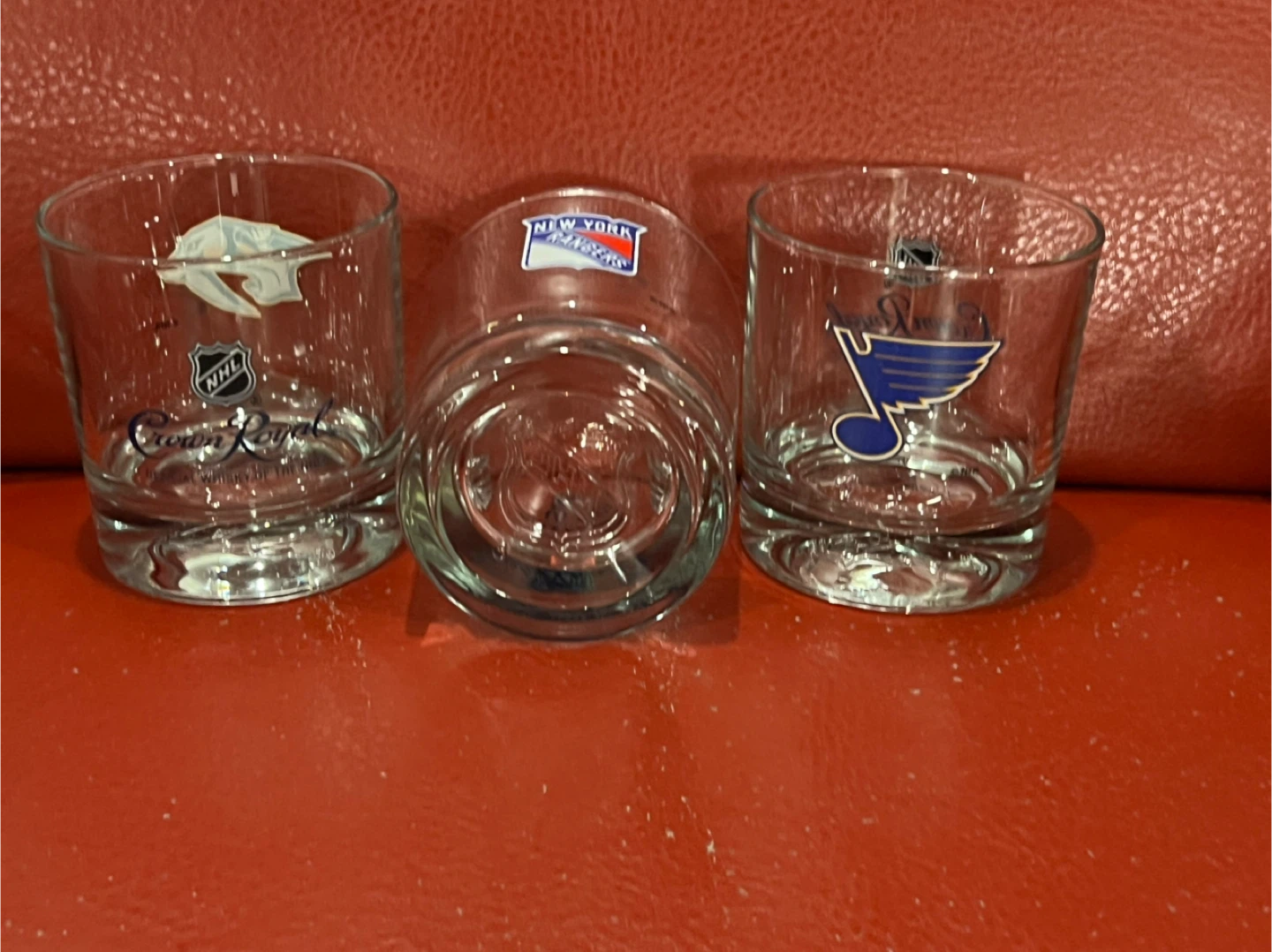 Vintage Crown Royal NHL  Whiskey Rocks Glass 12oz NHL Mint Cond. - photo 4