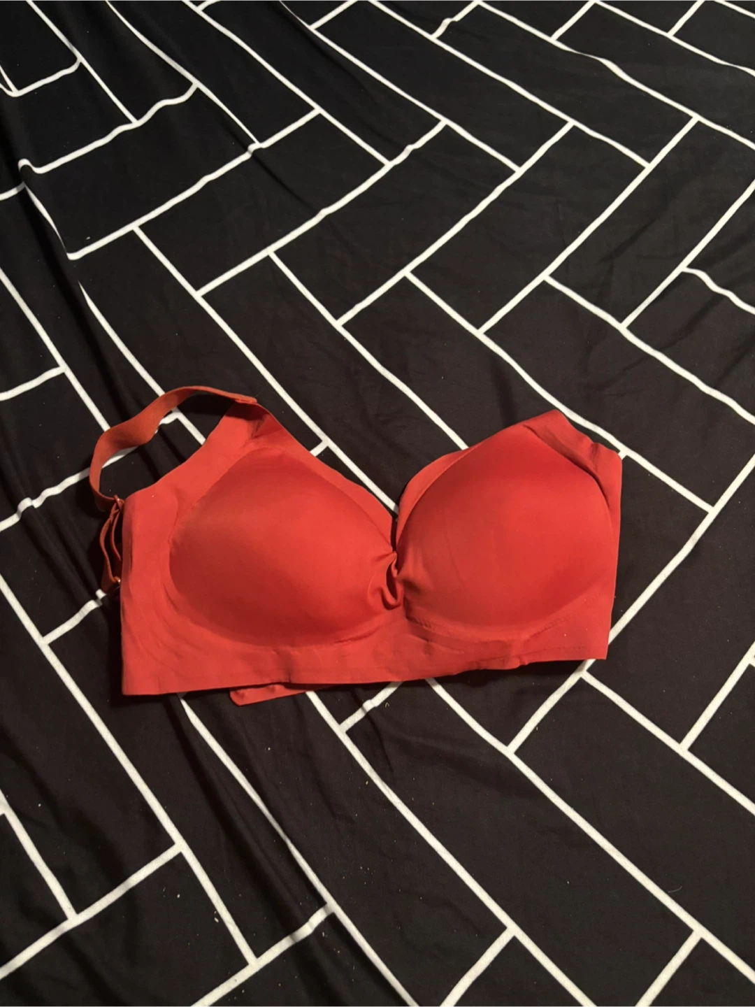 Red Wireless Bra XL