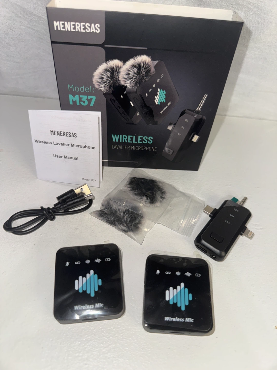 MENERESAS Model M37 Wireless Lavalier Microphone - photo 3