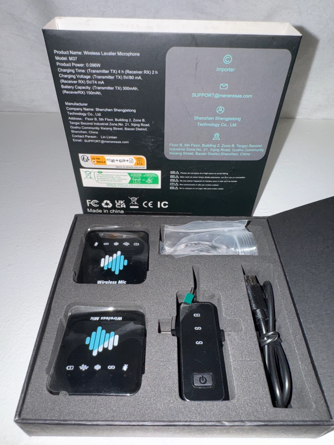 MENERESAS Model M37 Wireless Lavalier Microphone - photo 2