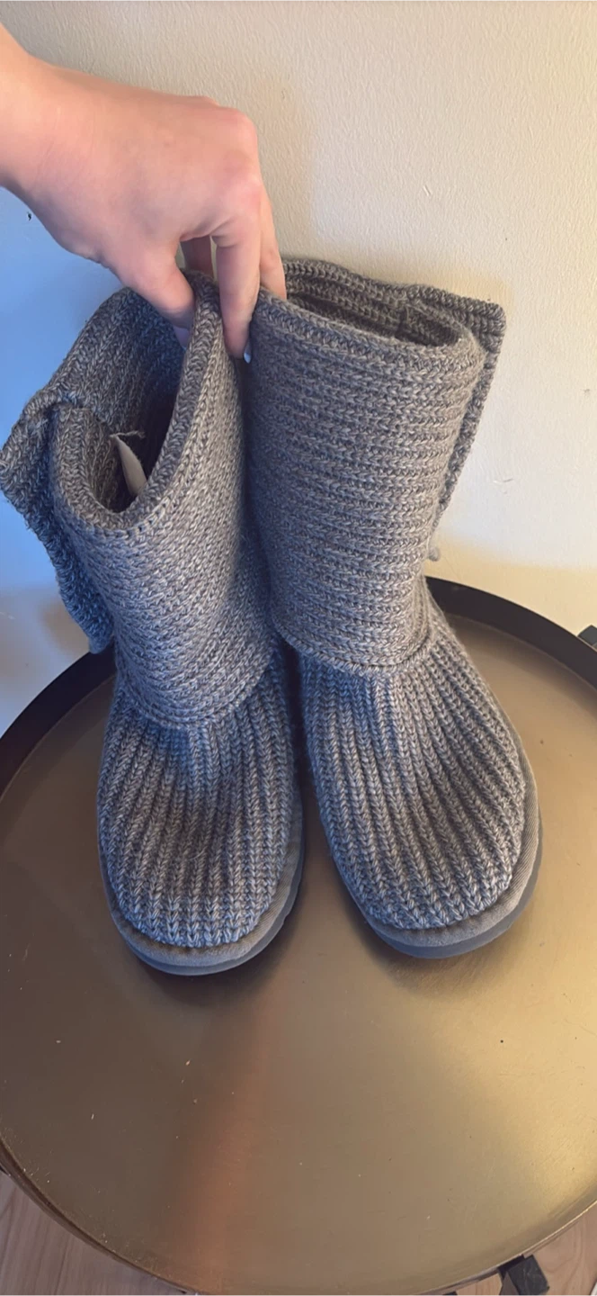 UGG Australia Knit Button Boots - Grey - photo 4