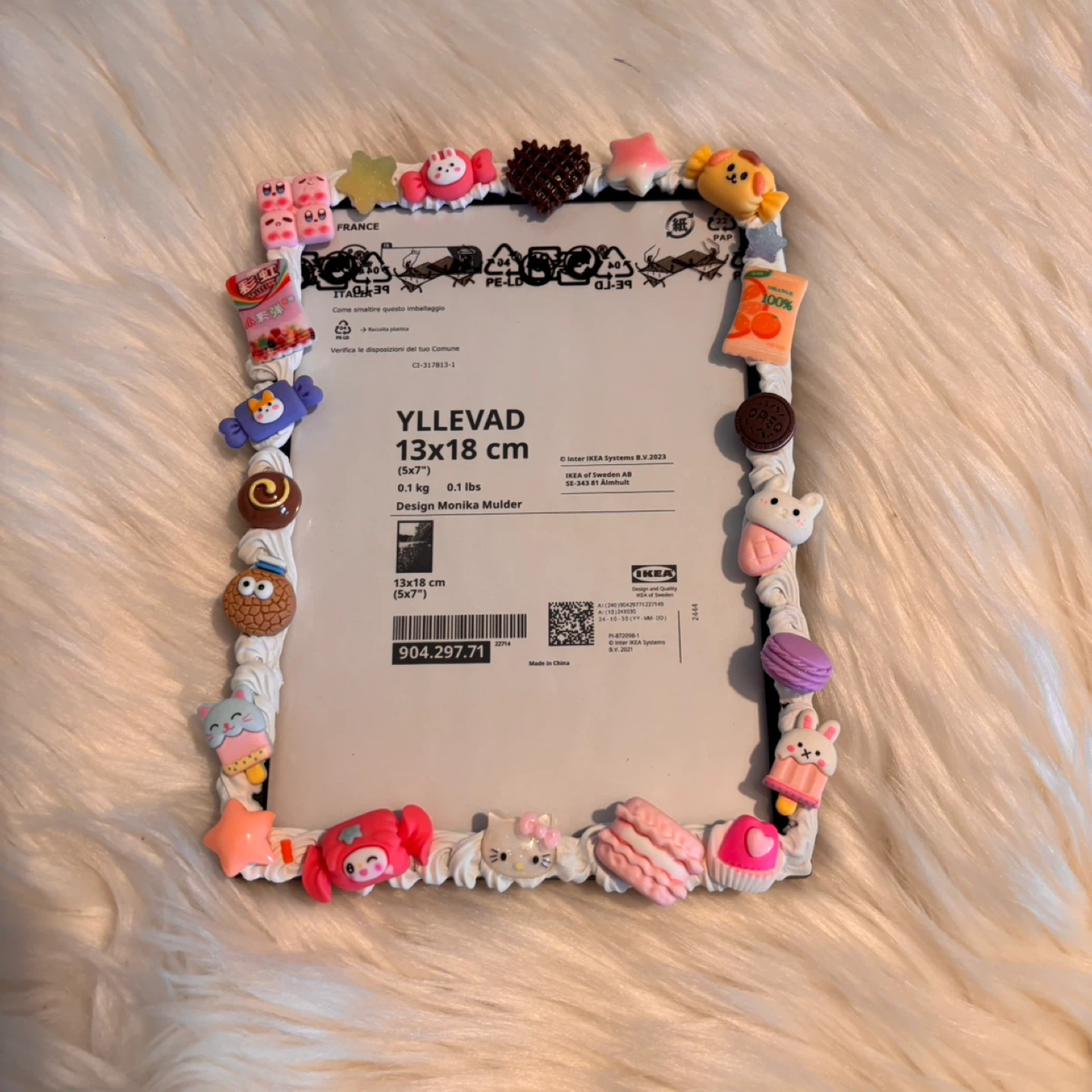 Deco IKEA Photo Frame (5x7”) with Decorative Charms