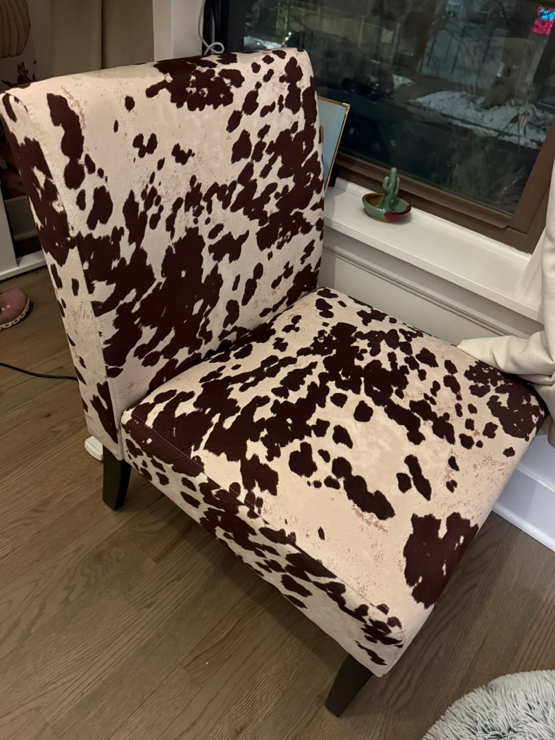 Cow Print Fabric Chair