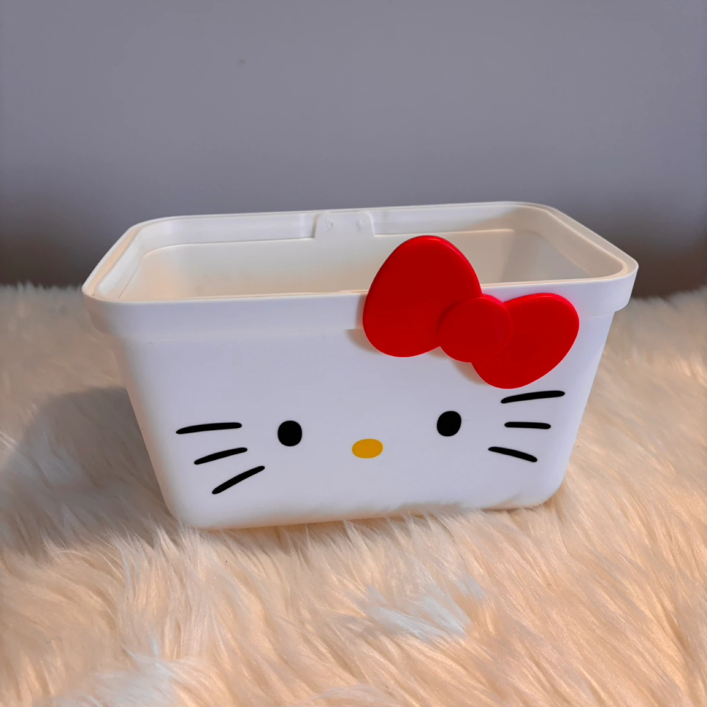 Hello Kitty White Storage Basket with Handle