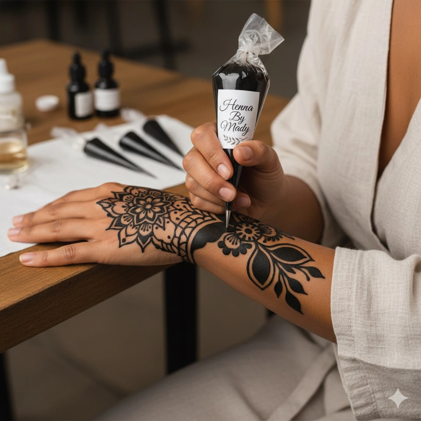 Henna By Mady Application Cones Jagua (Black)Henna (Brown) - photo 5
