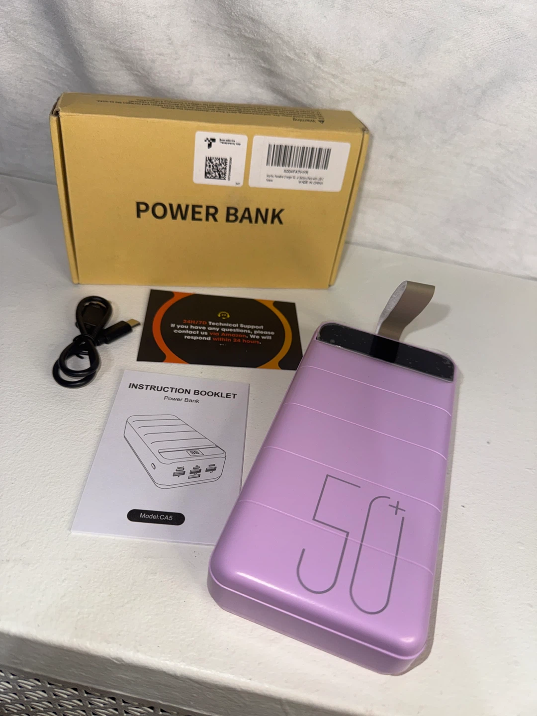 Purple 50000mAh Power Bank with USB-C - photo 3