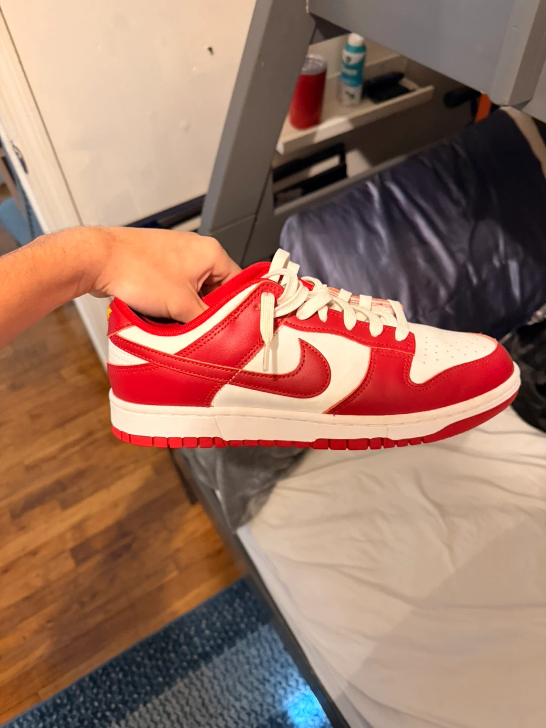 Nike Dunk Low Red White Sneakers - photo 4