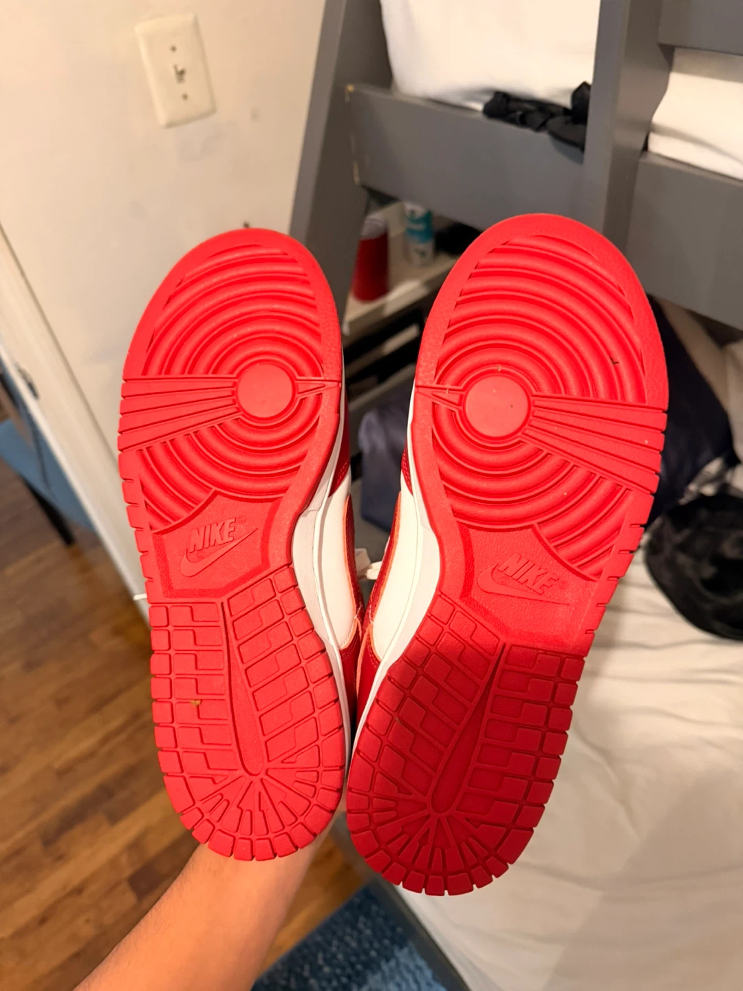 Nike Dunk Low Red White Sneakers - photo 3