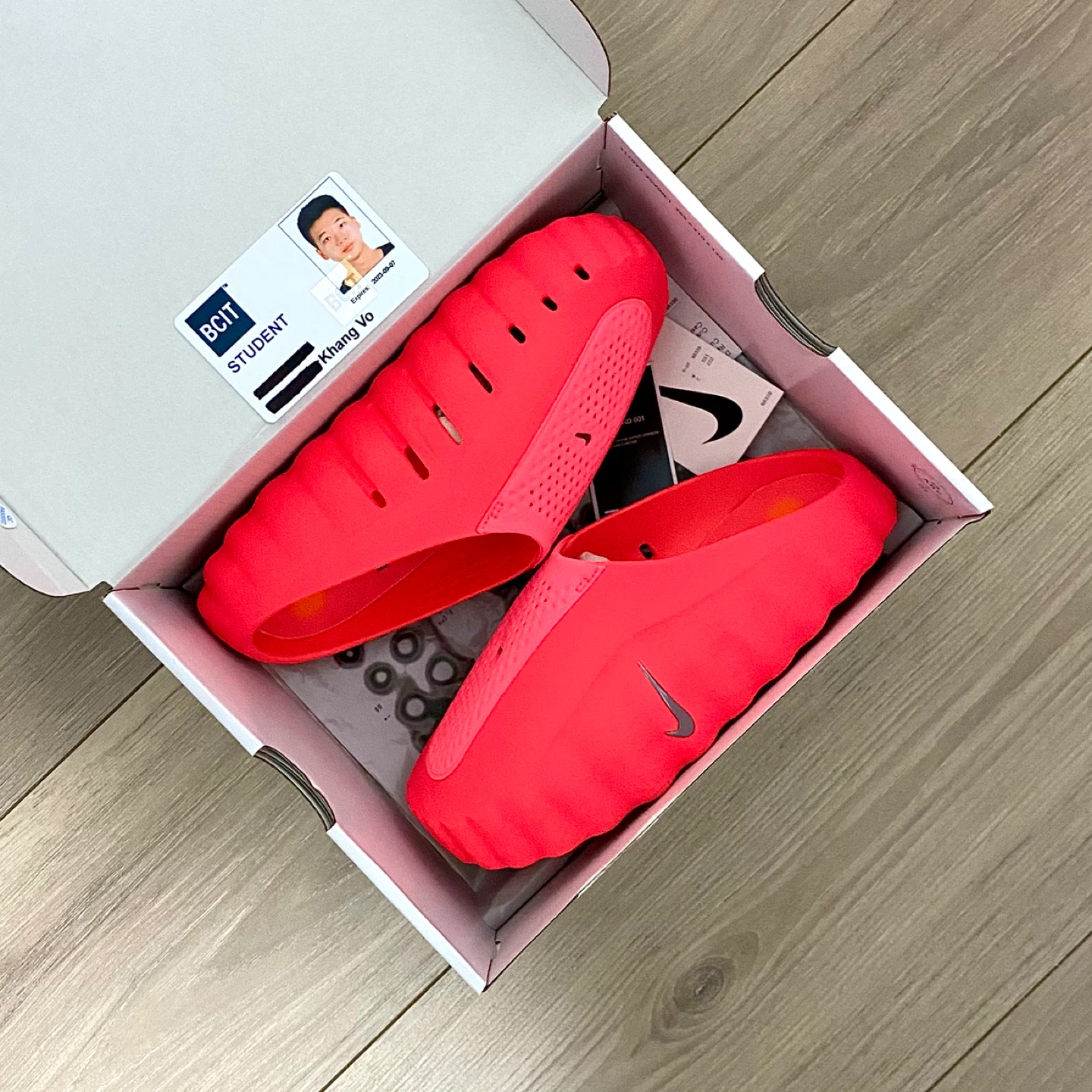 Nike Mind 001 Slide Solar Red - Size 7W
