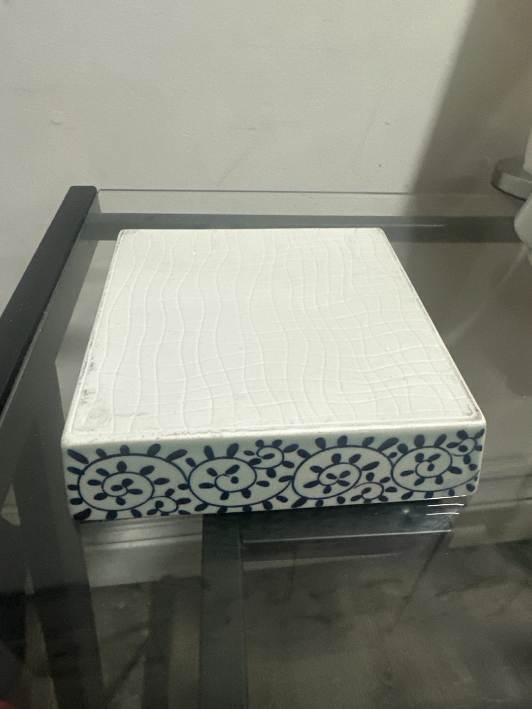 Square Serving Dish with Blue Floral Pattern - photo 2