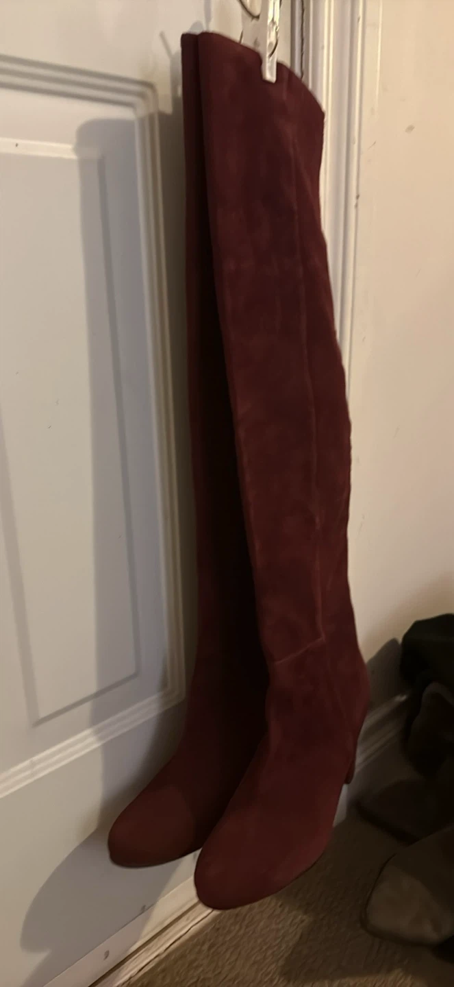 Women's Suede Knee-High Boots - photo 2