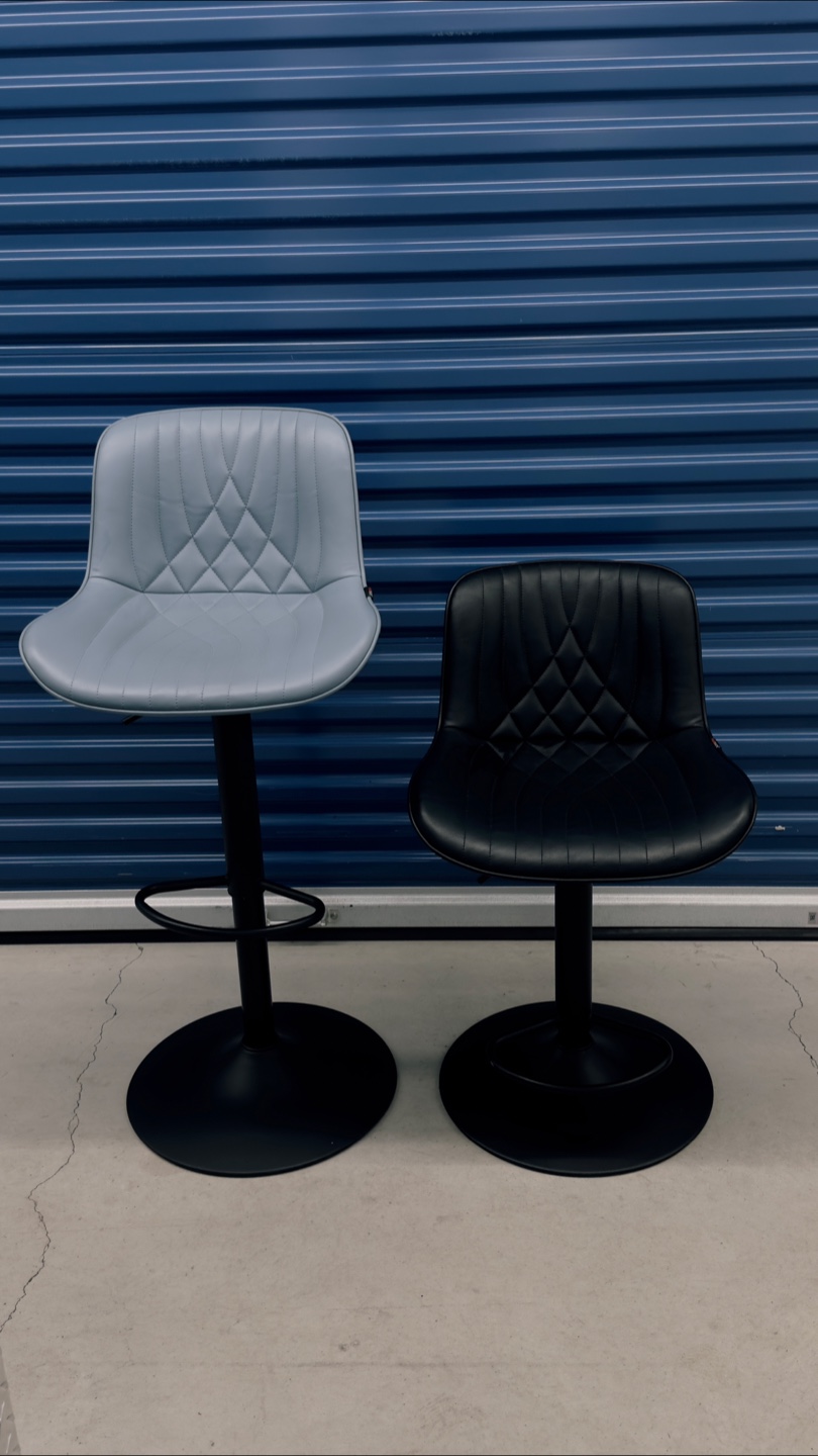 YOUTASTE Bar Stools - Set of 2 (Black & Light Blue) - photo 4