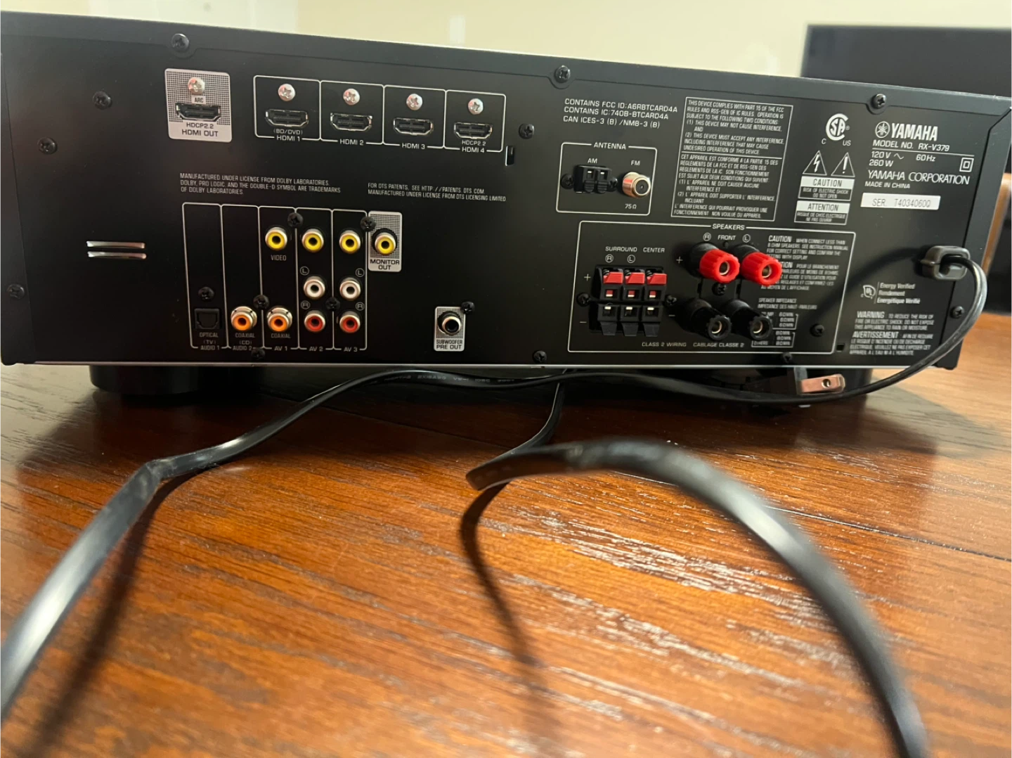 Yamaha RX-V379 5.1 Channel AV Receiver w/ Remote – HDMI, Dolby - photo 2