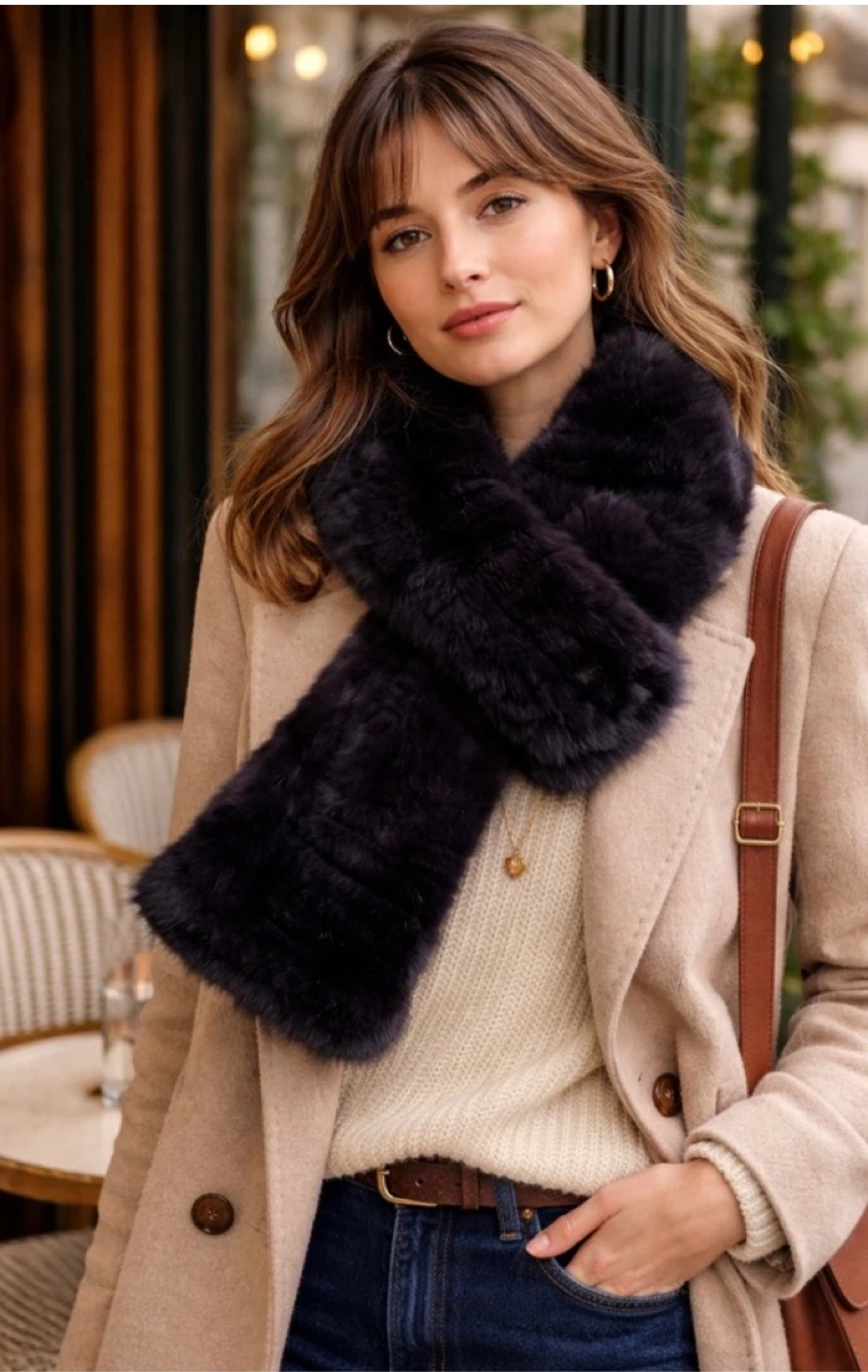Banana Republic Faux Fur Scarf 🏆