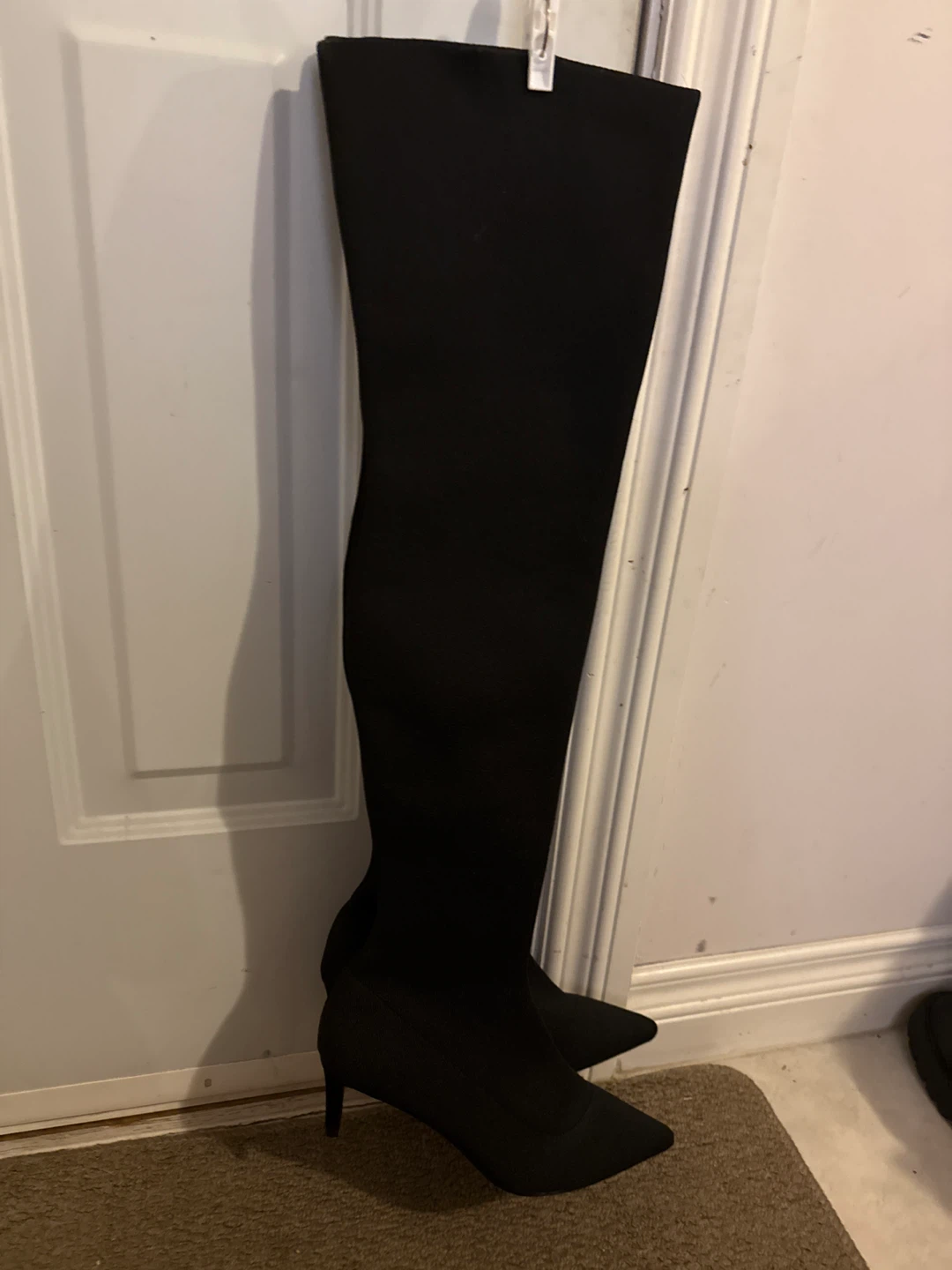 Black Over-the-Knee Boots with Heel