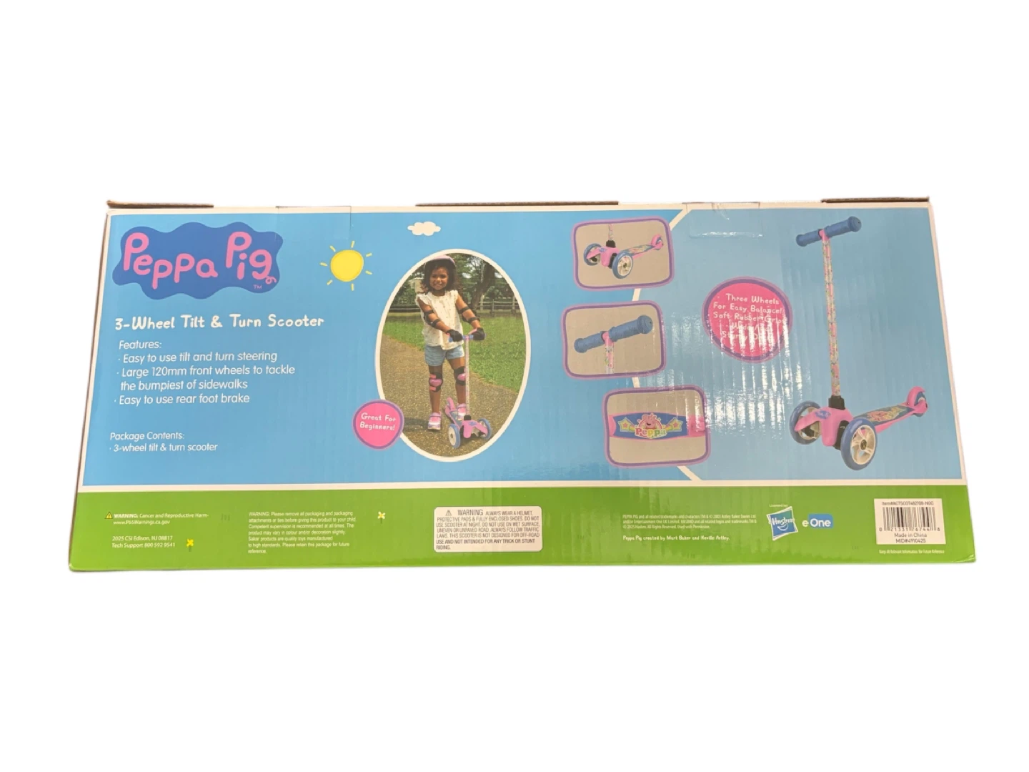 Peppa Pig 3-Wheel Tilt & Turn Scooter - photo 2