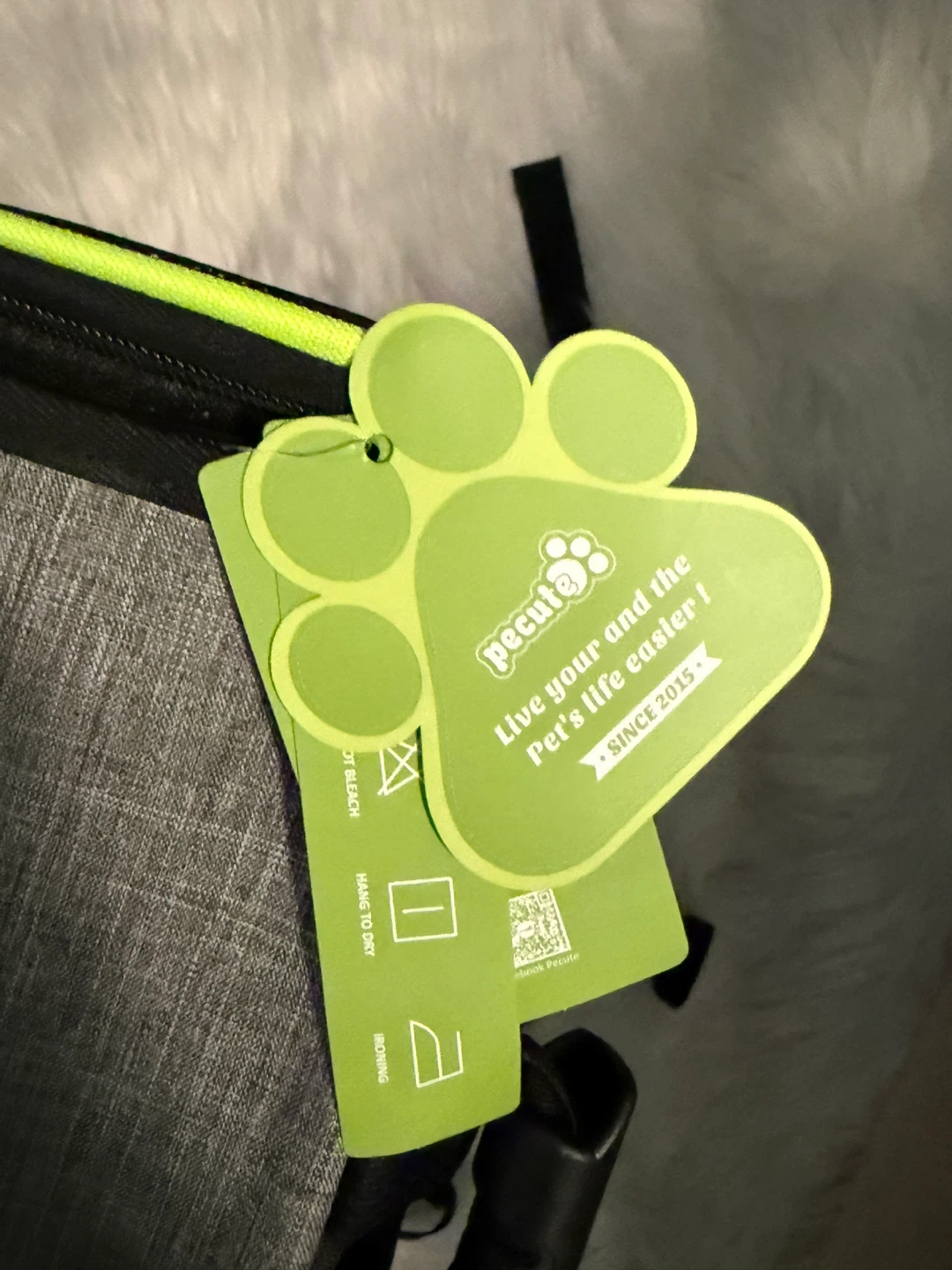 Pecute Pet Carrier Backpack Grey & Neon Yellow - photo 3