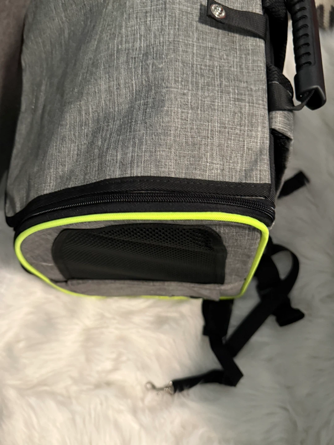 Pecute Pet Carrier Backpack Grey & Neon Yellow - photo 4