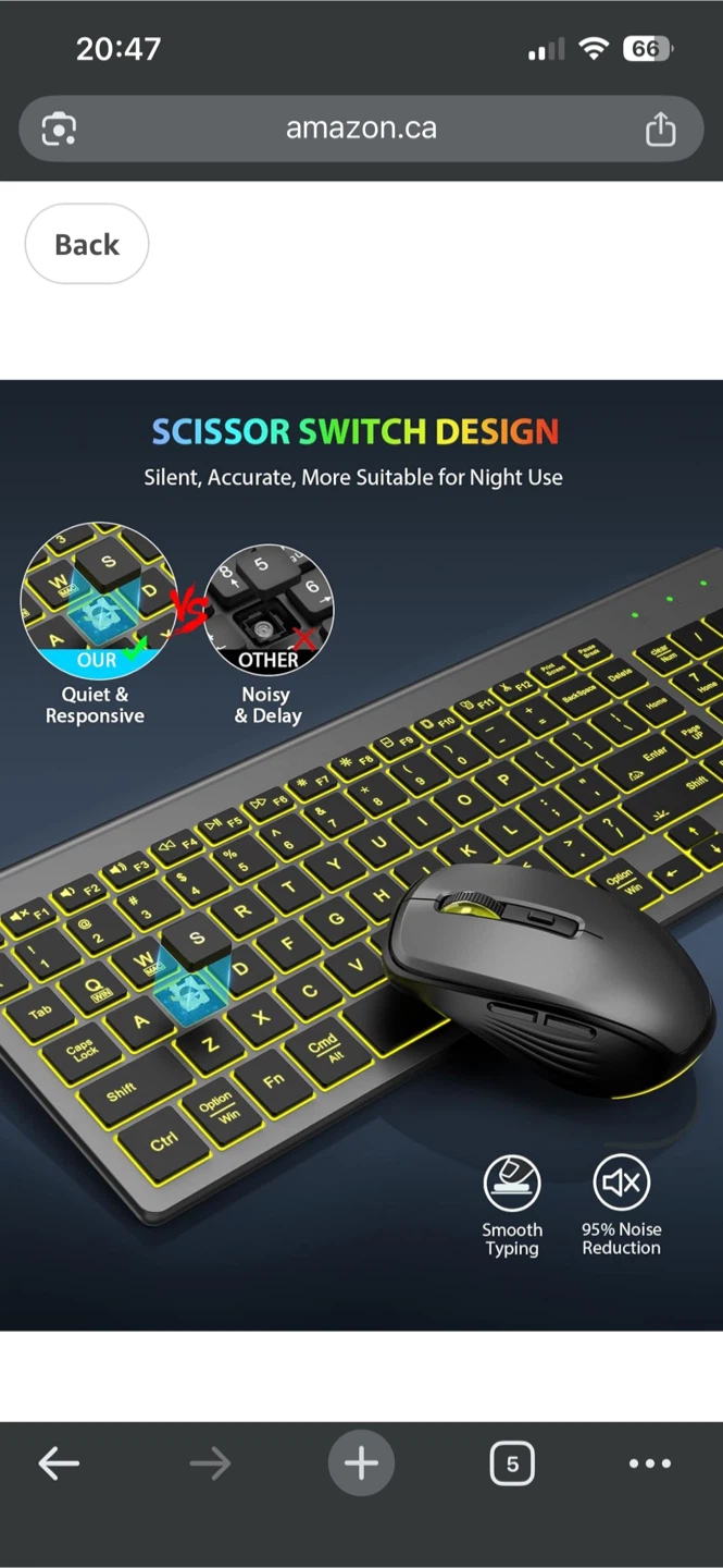 Wireless Keyboard and Mouse Combo with 7 Color Backlights - photo 4