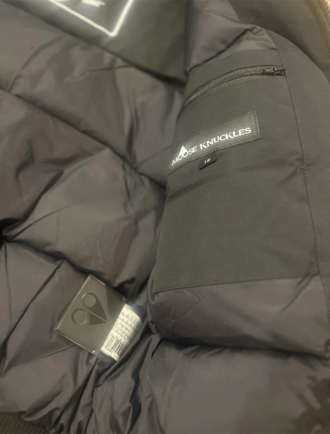 Moose Knuckles Black Bomber Jacket with Fur Hood - photo 2