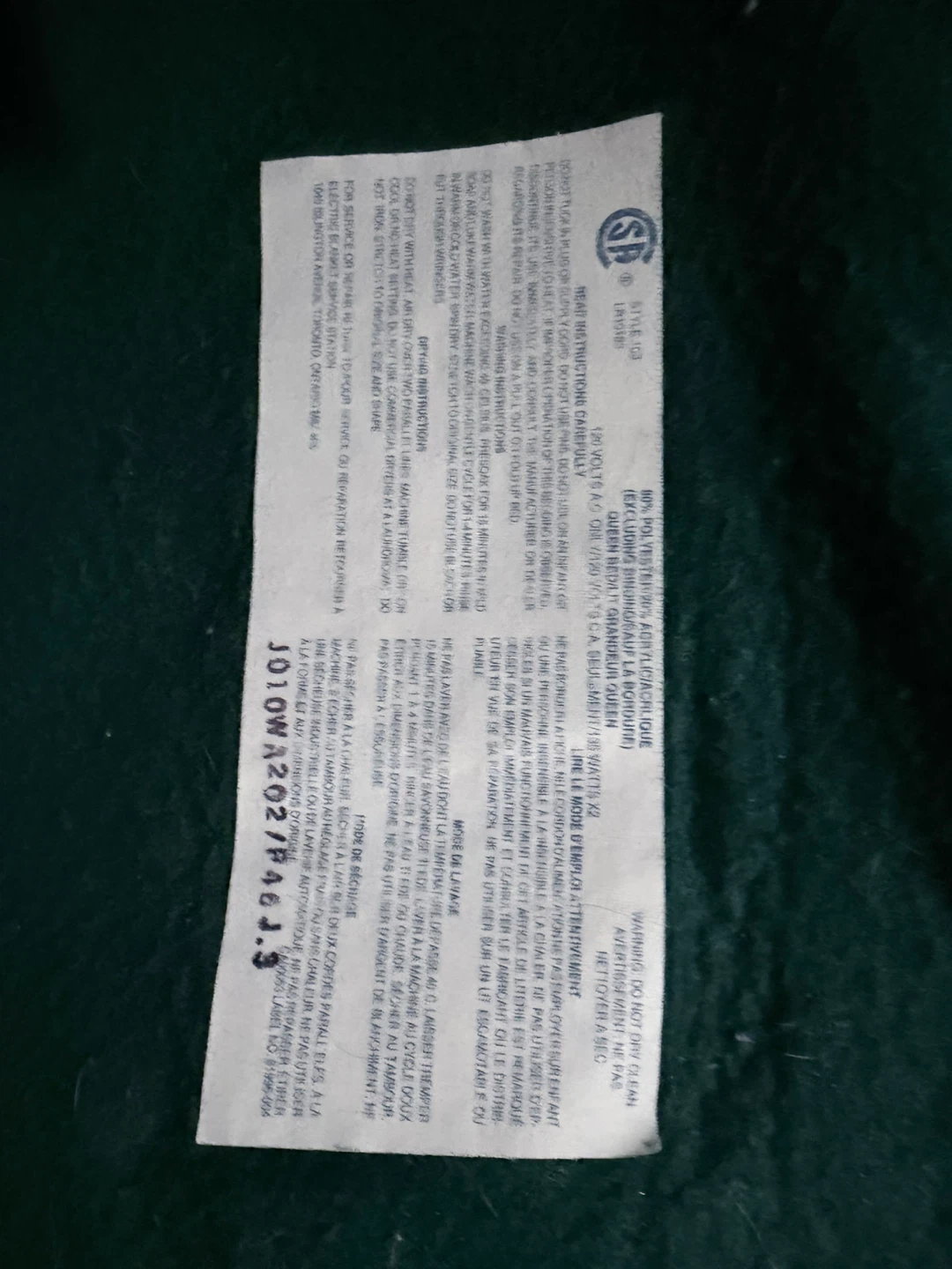Sunbeam Electric Blanket - photo 3