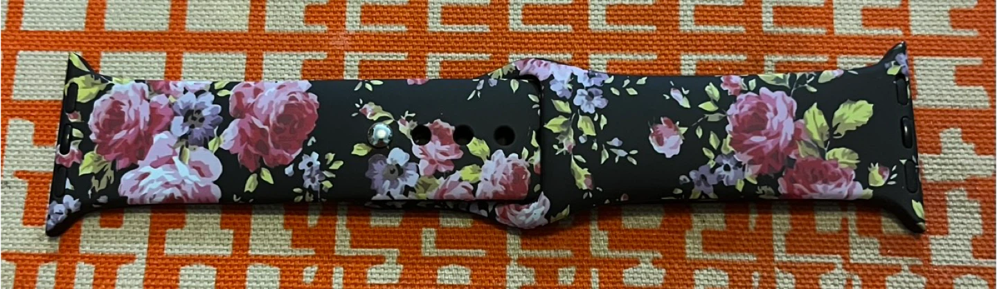 Floral Soft Silicone Watch Band for Apple Watch - 38mm/40mm