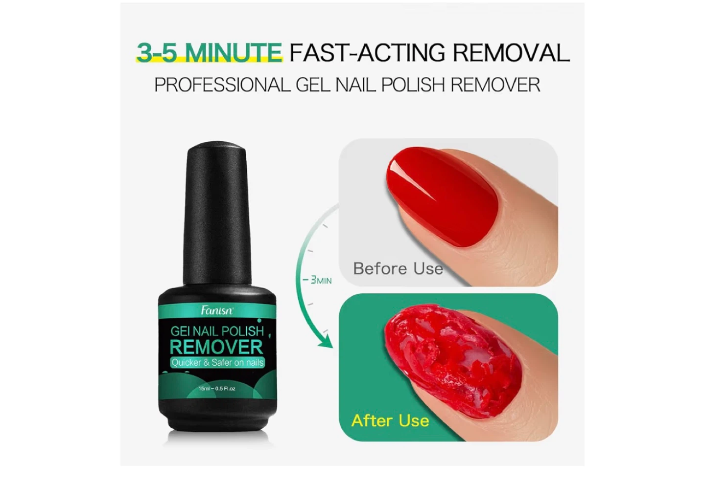 Fanisn Gel Nail Polish Remover - photo 2