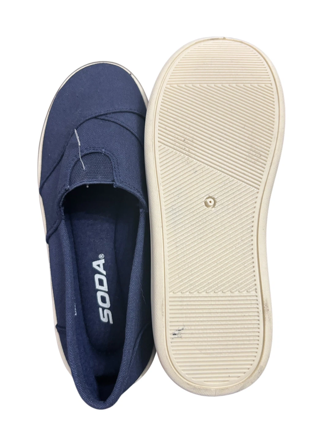 Soda Navy Canvas Slip-On Shoes - Size 13