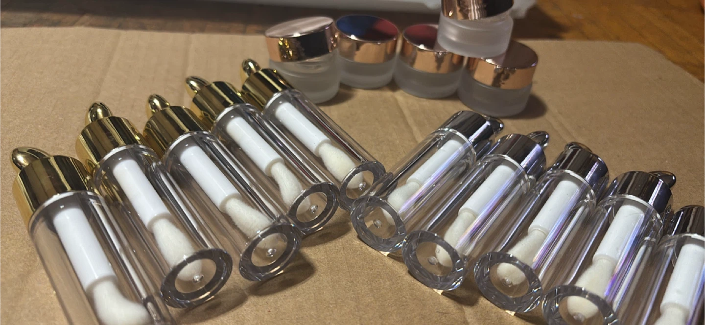 Empty Lip Gloss Tubes and Jars
